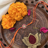 Rakshabandhan Jadau Kundan Rakhi -Flower -RB133